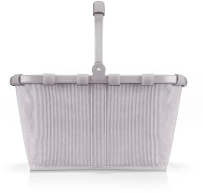 reisenthel carrybag – stabil shoppingkorg med gott om lagringsutrymme och praktisk innerficka – elegant och vattenavvisande design, Manchestergrå, Shoppingkorg