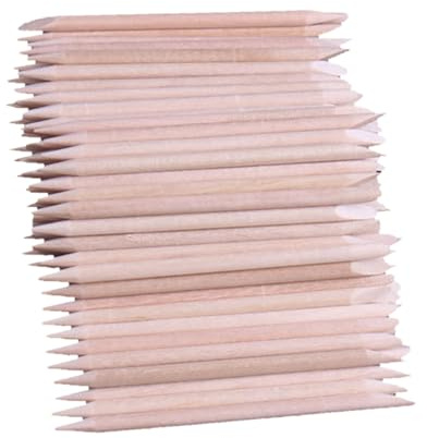 VALICLUD Bâtonnets à Ongles Outil Multifonction en Bois Double Face pour Nettoyer et Tailler les Cuticules Salon 500 500 Pcs en Bois Naturel Khaki pour Manucure et Pédicure