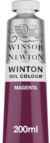 Winsor & Newton 1437380 Winton, feine hochwertige Ölfarbe - 200ml Tube mit gleichmäßiger Konsistenz, Lichtbeständig, hohe Deckkraft, Reich an Farbpigmenten - Magenta