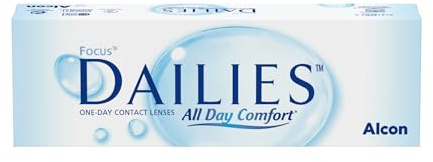 Focus Dailies All Day Comfort Tageslinsen | 30 Stk | -04.00 dpt | Weiche Tageslinsen erfrischen die Augen den ganzen Tag. Mit BC 8.6 mm und DIA 13.8 mm