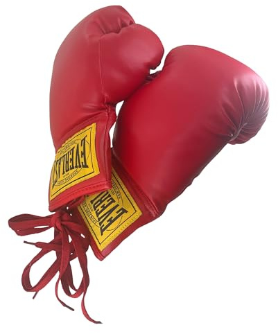 Everlast Vinyl Pair of Red Boxing Gloves - Great for Autographs
