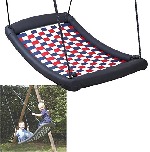 Kleine Mehrkindschaukel STANDARD weiß/rot/blau für 2 Kinder, 109 x 53 cm (SPR.M.109) - das Original direkt vom Hersteller die-schaukel.de