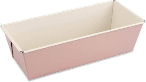 Dr. Oetker Molde Rectangular para Brownies y Bizcochos, Modern Baking Retro Design, Revestimiento Antiadherente Premium Bicolor Reforzado con Cerámica, 25 cm, Color: Rosa/Crema, 1 ud.
