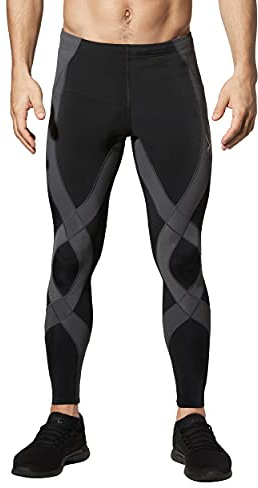 CW-X Men’s Endurance Generator Joint and Muscle Support Compression Tight, Small, Black/Dark Grey