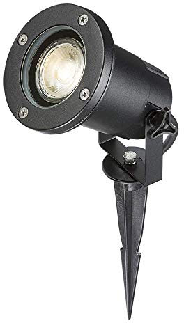 Knightsbridge Garden GU10 Spike Light, Aluminium, Black