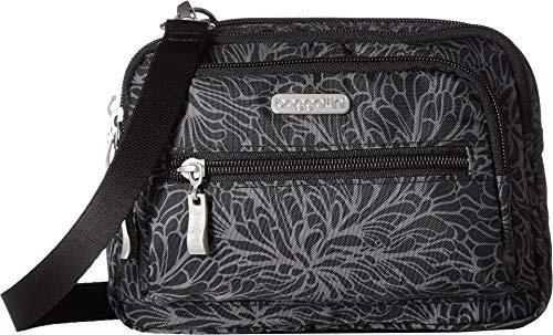 Baggallini womens Triple Zip Bagg cross body handbags, Midnight Blossom, One Size US