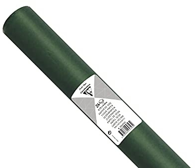 Clairefontaine 394074C – förpackning med 24 ark sidenpapper, 50 x 75 cm, 18 g, perfekt för pyssel, 1 pack mörkgrön