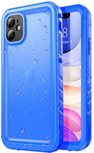 SPORTLINK for iPhone 11 Waterproof Case - Shockproof Heavy Duty Front and Back Cover with [Built in Screen/Camera Protector] 360 Full Body Protective [Dustproof][IP68 Underwater]-6.1 Blue