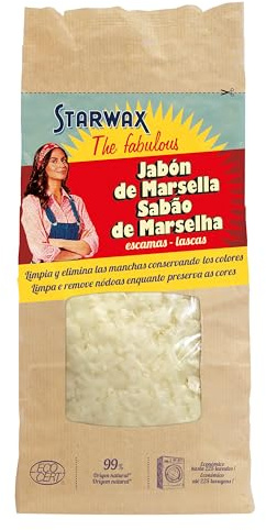 Starwax The Fabulous Jabón de Marsella en Escamas 750gramos - Limpiador Natural Multiusos. Desengrasa, Quitamanchas y Protege los Colores