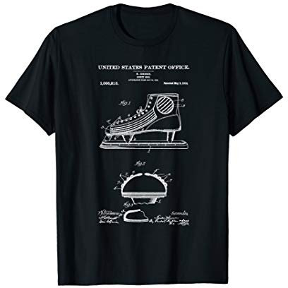 Eishockeyschuh 1914 Trikot mit Patentdruck, Eishockeyschlitt T-Shirt