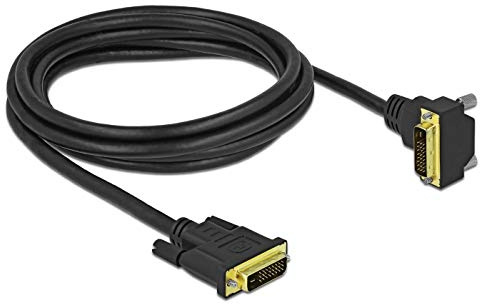 Delock DVI Kabel 24+1 Stecker zu 24+1 Stecker gewinkelt 2 m