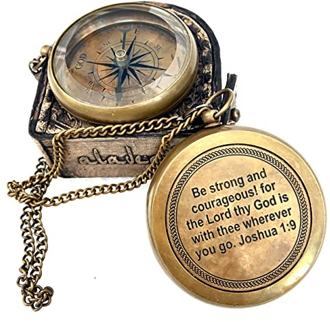 God My Lord Guide Me Compass - Inspirational Engraved Greeting 2023 Graduation Day Gift for Men, Women, Boys & Girls - Birthday, Christmas, Baptism, Confirmation
