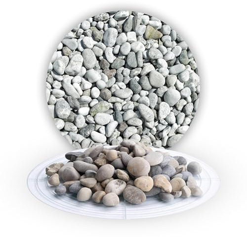 Best For Home - Kieselsteine | gartensteine für boden | natursteine für garten | ziersteine garten groß 8-16 mm | Beste Weiße Kieselsteine für den Garten 25 kg | Kieselsteine Deko Umweltfreundlich