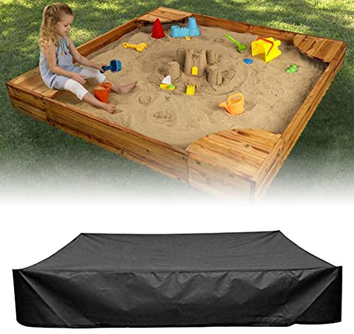 KIPIDA 150cm*150cm Wasserdicht Sandkasten Abdeckung, Sandkastenabdeckungen, Abdeckplane Sandkastenabdeckung, Sandkasten Abdeckplane mit Kordelzug für Sandkasten,Pool,Terrase,Garten