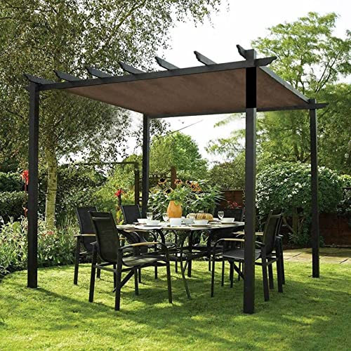 Vela de protección solar de jardín, 4 m x 3 m, red de sombra de 4 m x 4 m, red de sombra antienvejecimiento, lona, malla, red de sombra transpirable para jardín, pérgola, planta, balcón, patio,