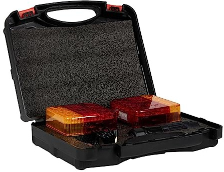 OROK - Kit de signalisation - Magnétique LED sans Fil - avec Chargeur USB 12V + Prise bucan 7 plots - Batterie au Lithium Rechargeable - Grande capacité - 10h d'autonomie en Marche