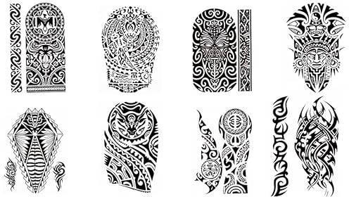 Tribal Tattoos Maori Design Tattoo Arm Tattoo Männer Tattoo 8 Bögen Set J8