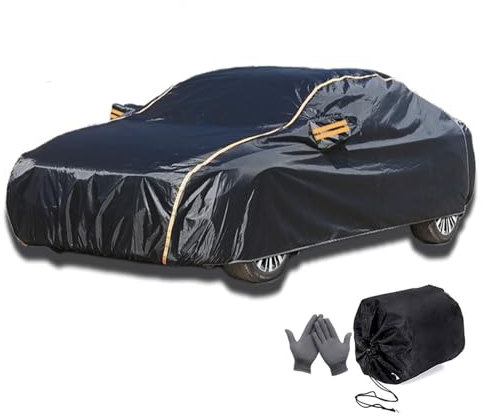 KarFRi Car Cover for Jaguar XK/XK8/XKR 1996-2014, Waterproof, Custom Outdoor Protective Cover, Windproof, Dustproof, Schwarz, Size: XK8