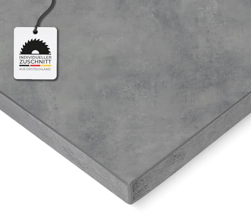 HausFux Spanplatte nach Maß - 1,9 cm stark, melaminbeschichtet, mit ABS-Kante - Made in Germany - für Möbel- und Innenausbau (Loftec, 140 x 70 cm)