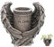 Novaliv Grabschmuck Vase mit Flügeln In Liebe 16x9x15,5 cm Grabdekoration wetterfest Grabfigueren Kreuz für Friedhof Grabdeko Kreuz für Grab Gedenkstein Grabstein Deko Grabschmuck Allerheiligen