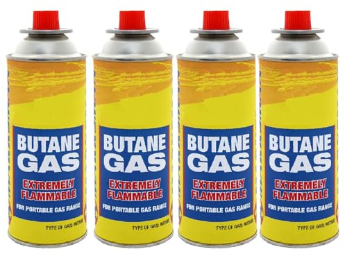 Dapetz ® Butane Gas Canisters Bottle For Weed Gas Burner Torch Weeds Killer Burner Gas Refills Canisters Cooker Heater Stove BBQ Camping Blowtorch 4PC