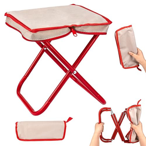 YYTECH Sgabello pieghevole da campeggio, portatile, mini sgabello pieghevole e leggero, pieghevole, per viaggi, escursioni, giardino, pesca, barbecue, spiaggia