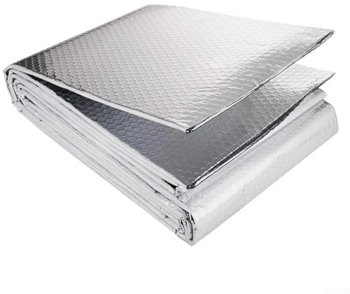 Aluminum Foil Radiator Reflector Insulation Roll Heat Energy Saving Material With Bubble Layer For Home Office Workshop Silver 500x40cm Silver