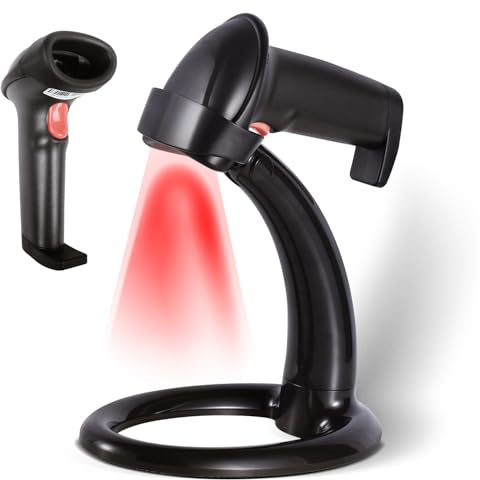 Olympia LS 6100 2D LED Barcode Scanner | Hochpräziser Handscanner mit USB | Schnelles Scannen von 1D & 2D Codes | Robuster Barcode-Scanner für Handel, POS & Industrie | Scannen in jeder Umgebung