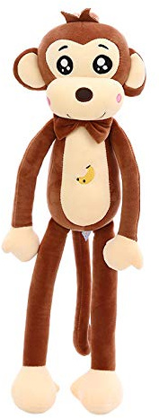 Xiyocadt Liebenswert Affen Kuscheltier GroßE Augen Stofftier AFFE Monkey Schlank Monke Weich Gorilla Kuscheltier Geschenke Von Jungen Und MäDchen (40cm,Braun)