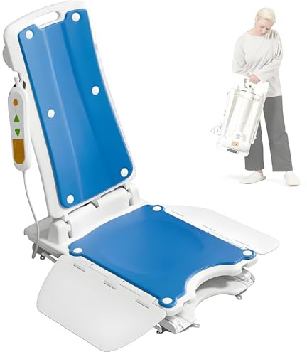 Electric Chair Lift for Elderly, Floor Lift Assist up to 300 lbs, Waterproof Bath Lift for Bathtub, Bedroom, and Living Room Use