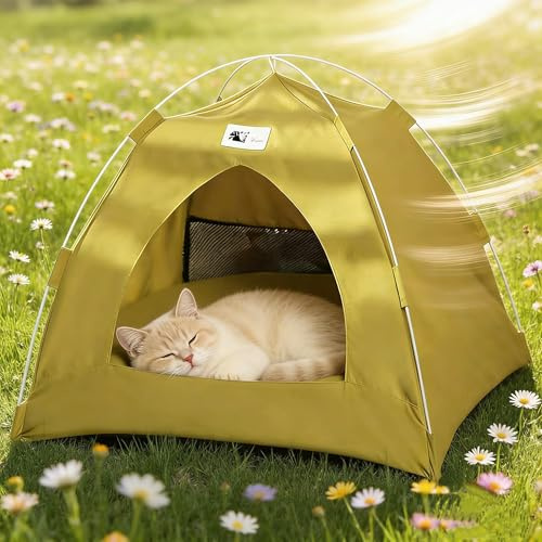 Tenda e cuccia per gatti da interno, cuccia a iglù con cuscino, tenda pieghevole per animali, rifugio a forma di casetta per gattini, casa per gatti e cani di piccola taglia(B,XL)