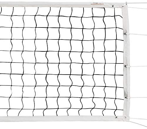 Champion Sports Official Volleyball Net Set, Olympic-Sized 32 x 3 ⅛ feet, 3mm Nylon Netting, for Tournament Play - Durable, Professional Volleyball Nets - Premium Volleyball Training Equipment