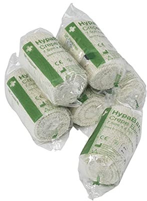 Safety First Aid Group Crepe Cotton Bandages 7.5 x 4.5 m (Pack of 6)