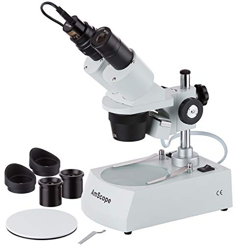 AmScope Se306r-p-e 20 x -40 X stéréo deux lumière microscope avec caméra USB