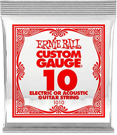 Ernie Ball Lot de 6 cordes de guitare 0.10