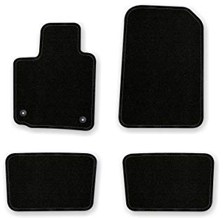 Bär-AfC Auto Fußmatten Basic passend für Renault Twingo Typ 2 2007-2014, Autoteppiche Nadelvlies Schwarz, Rand Kettelung Schwarz, Set 4-teilig, RE03350