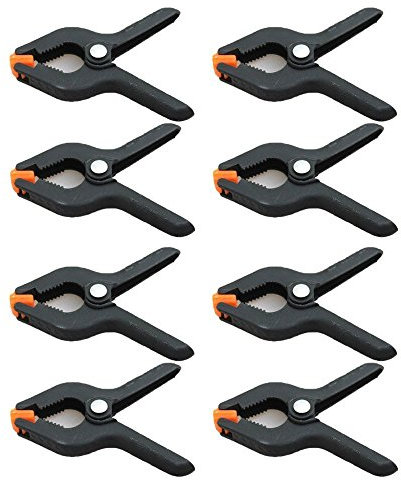 Invero® 8x Pack of 4 Inch Nylon Spring Clamp Clamps Set ideal for Market Stalls, Cloths, Photography Work, Building Clip and more