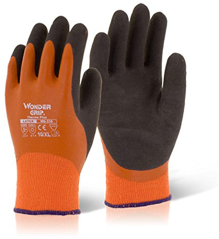 Wonder Grip Gloves WG-338 Thermo Plus Latex Waterproof & Warm 11/XXL