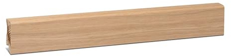 KGM Sockelleiste Modern Massivholz - Eiche, 2400 x 16 x 40 mm, 1 Stück | Fußleiste, Fichte-Träger furniert, unbehandelte Oberfläche, individuell behandelbar, PEFC-zertifiziert