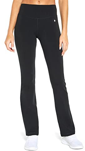 Bally Total Fitness Leggings, utsvängda byxor med hög midja och magkontroll, yogabyxor, bootleg-design