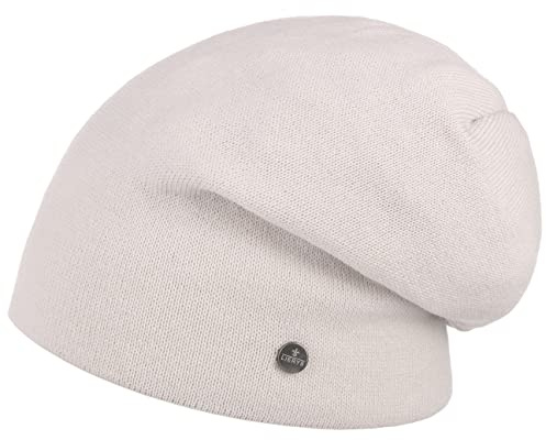 Lierys Fine Merino Lång Beanie by Damer/Herrar/Barn - Made in Germany mössa dam vintermössa Oversize, Oversize Höst Sommar Vår Vinter Sommar-Vinter - One Size vit