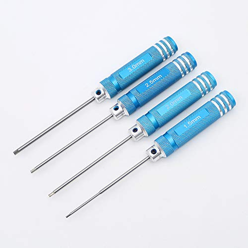 4Pcs 1.5/2 / 2.5 / 3mm Driver esagonali Strumenti di riparazione chiave a brugola impostati per elicottero RC