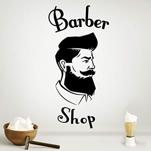 Barbiere negozio segno adesivo parete decorazione finestra segni vinile casa adesivi barbiere decorazione murale decalcomania salone di bellezza autoadesivo lettering poster finestre stylist accessori