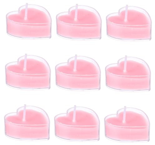 BESPORTBLE 9 Stücke Duftkerze Herz Kerzen Teelicht Sojawachs Kerzen Sojakerzen Romantische Teelichter für Valentinstag Dekoration Hochzeit Deko Tischdeko Yoga SPA Massage