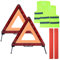 LJHOME Kit de 2 triángulos de advertencia de emergencia para coche y 2 chalecos de seguridad reflectantes, plegables, kit de triángulo de advertencia de seguridad reflectante para coche, SUV, avería