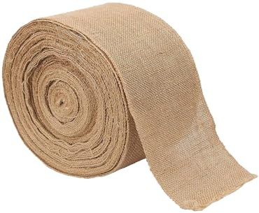 10m Juteband Dekoband,Natürliche Jute Bänder Sackleinen Band Geschenkband Stoffband Dekobänder Schleifenband für DIY Handwerk Basteln,Hochzeit Party Ostern Weihnachten Geschenk Hausdeko,Breite 10CM