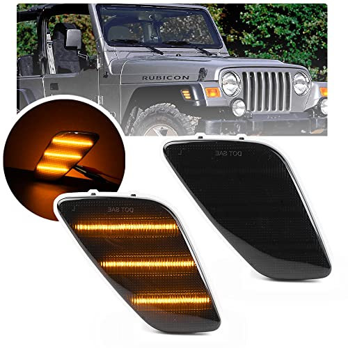 NSLUMO LED-Seitenmarkierungsleuchten für Wrangler TJ 1997-2006 getönte