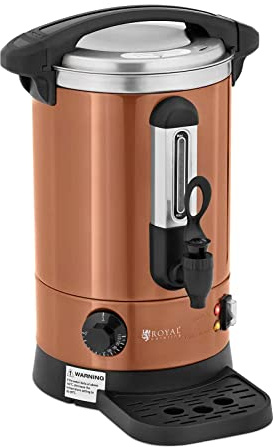 Royal Catering RC-WBDWC6O Wasserkocher 6,1 L 1500 W Wasserkocher Edelstahl Glühweinkocher Heißwasserbereiter Heißgetränkespender
