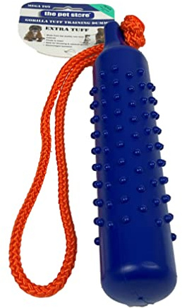 The Pet Store Gorilla Tuff Schwimmender Trainingsdummy für Wurf- und Apportierspiele an Land und im Wasser, gesunde Übung für Ihren Hund, Kaiserblau