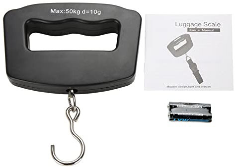 HERCHR Fischwaage Angelwaage 50 Kg/10 G, Gewichtswaage Zum Aufhängen, Beleuchtete Digitale Hakenwaage Zum Aufhängen, Hängewaage, Bogenwaage, Gepäckwaage, Angelgeschenke Für Männer